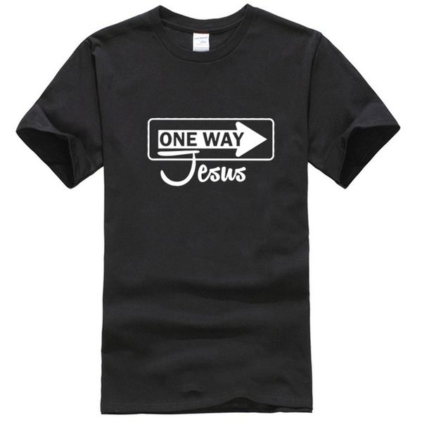

eu size tshirt one way to jesus funny artistic design black 100% cotton crew neck faith t shirt drop ship sport hooded sweatshirt hoodie