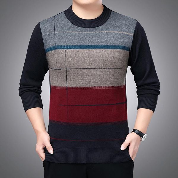 

hcxy brand mens pullover sweaters fashion casual round neck bottoming shirt large size knit warm sweater male, White;black
