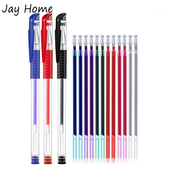 

16pcs 0.7mm water erasable refills ink disappearing fabric marker pen&1pc cross stitch pen holder quilting tailoring accessories1, Black