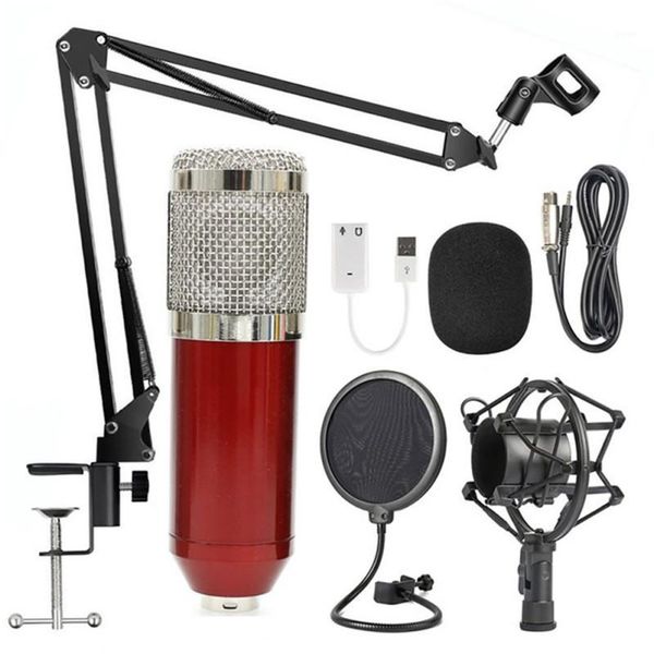 

microphones bm 800 studio recording condenser podcast microphone mic kit set bm800 professional usb radio deskfor pc computer est1