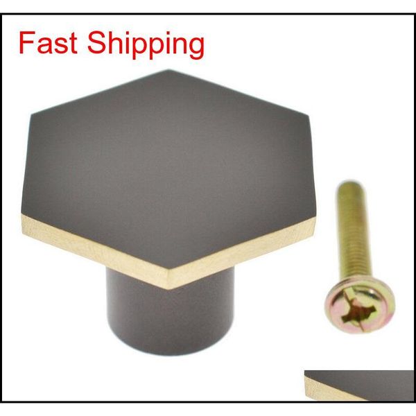

hexagon brass kitchen cabinet knobs and pulls matte black drawer dresser cupboard wardrobe kno qylebk new_dhbest
