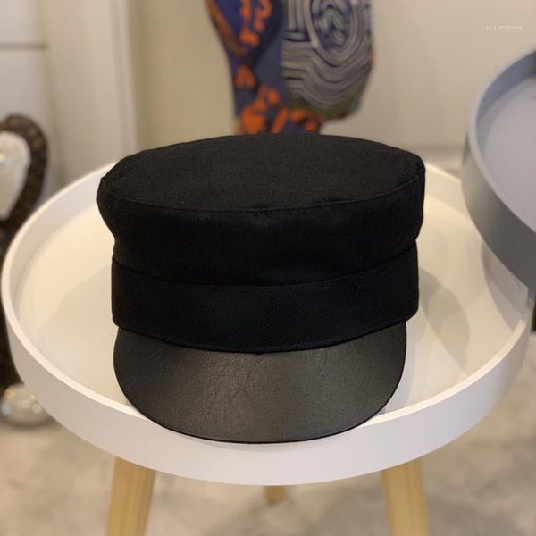 

Moment 2020 New Maoni Stitching Beret For Men And Women Casual Flat-Top Cap1, Blue;gray