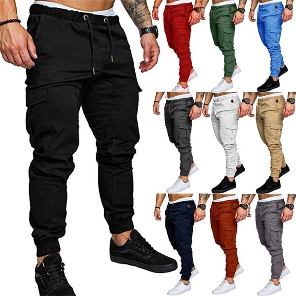 Venda imperdível alta qualidade nova marca masculina impressão feixe pé joggers calças lápis calças masculinas hip hop moletom M a 4XL tamanho 201222