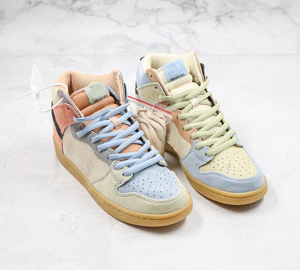 

high spectrum sb basketball shoes macaron blue orange stitching size 36-45
