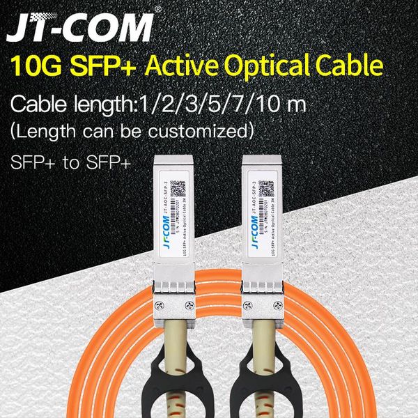 

10g sfp+ to sfp+ aoc cable 1m 2m 3m 5m 7m 10m sfp module om2 active optical cable support custom length
