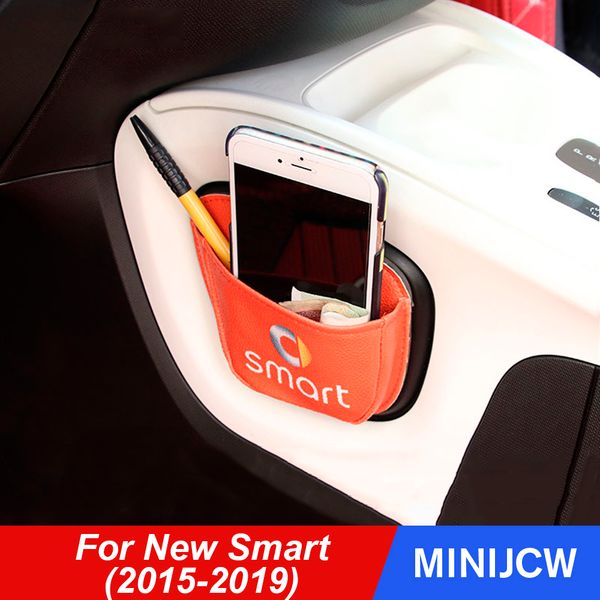 

car styling storage box phone holder card hanging bag for new smart 453 fortwo forfour interior accessories