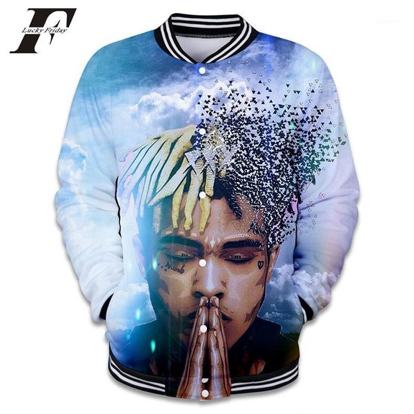 

2018 rapper xxxtentacion 3d print baseball jacket men women bomber hip hop cotton long sleeve winter jacket coat clothes1, Black;brown