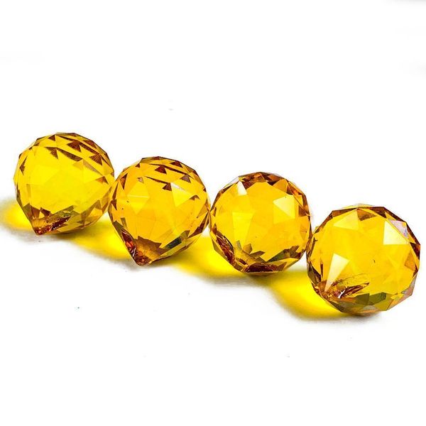 

5pcs 30mm champagne color crystal suncatcher chandelier pendant faceted balls prism rainbow maker for home wedding decoration h wmtkdl