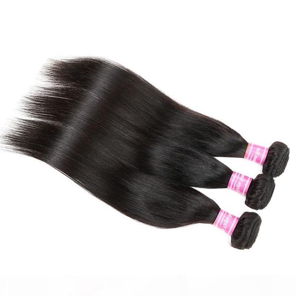 

brazilian remy human hair bundles brazilian straight virgin human hair extensions soft peruvian straight human hair by cosy, Black