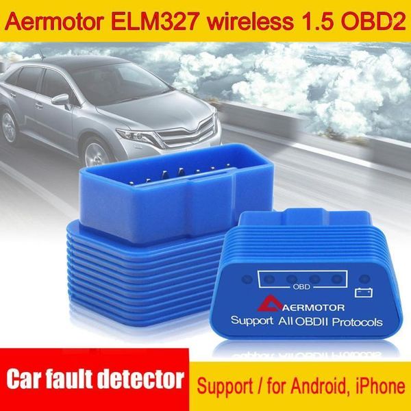 

code readers & scan tools aermotor elm327 v1.5 obd2 support 9 protocols car diagnostic tester suitable for android &1