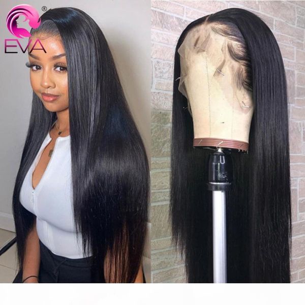 

eva hair straight closure wig 5x5 hd lace closure wig pre plucked lace front human hair wigs hd transparent frontal, Black;brown