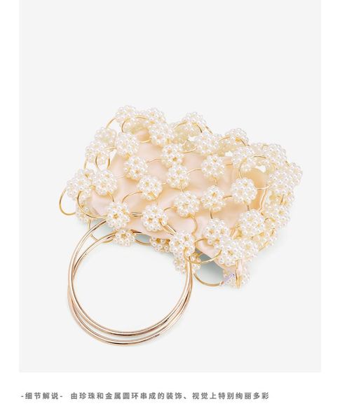 

fairy bag french flowers handwoven pearl сумка девушка 2020 новый ручной slant