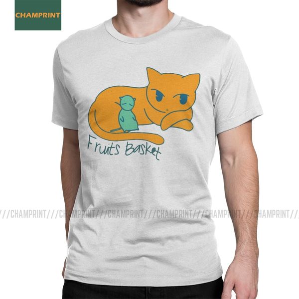 

men kyo yuki fruits basket novelty short sleeve anime sohma tohru furuba manga animals cat cute sport hooded sweatshirt hoodie men t shirt