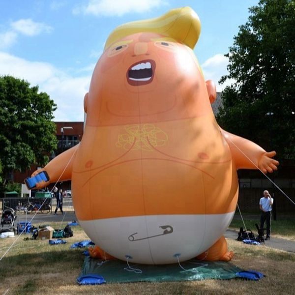

customized outdoor giant standing cartoon inflatable trump baby advertising character for event parade decoration