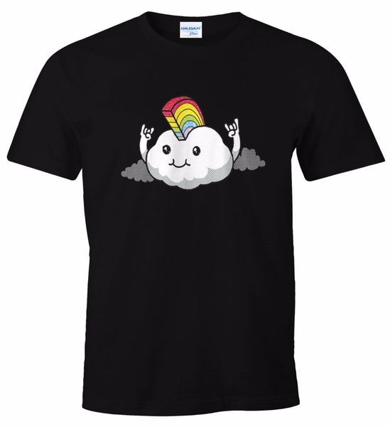 

casual print fashion men's iroquois rainbow clouds rainbow clouds expression fun shir sport hooded sweatshirt hoodie men t shirt