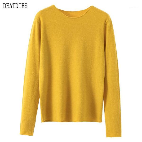 

new 2020 fashion women knitting sweater long sleeve round neck female casual solid thin pullover ladies winter autumn sweaters1, White;black