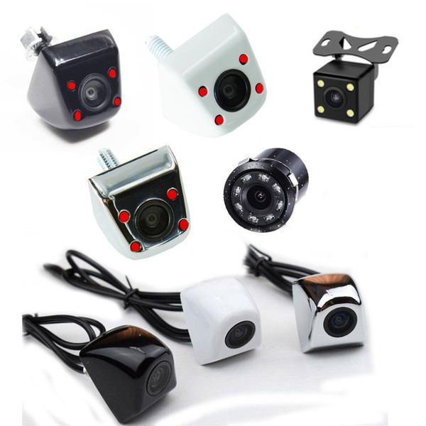

car rear view camera 4 led night vision reversing auto parking monitor ccd waterproof wide degree hd video