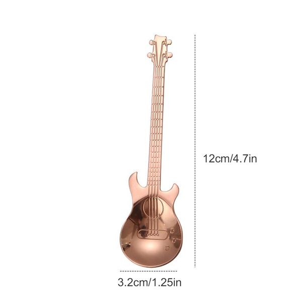 

creative guitar dessert spoon stainless steel coffee spoon teaspoon kids gift home decorations art tableware h jllqnu