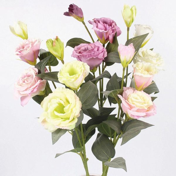 

artificial 3 heads bouquet silk flower bunches daisy silk flower fake flowers leaves for home garden party decor flores