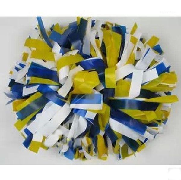 

cheerleading 6" cheerleader pompoms ( 10 pieces/lot) three-colour pp sports supplies color can combination1