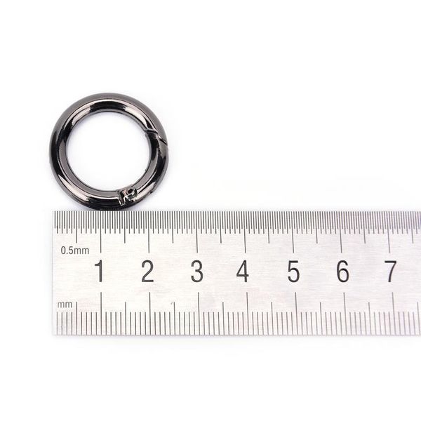 

20pcs zinc alloy circle round carabiner camping spring snap clip outdoor bags hooking keychain climbing water cup link qylnhy
