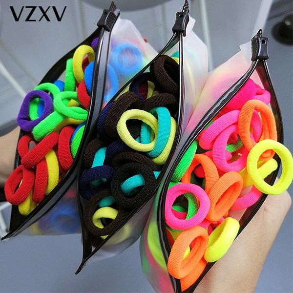 

hair accessories style all-match girl headdress colored nylon sports tie lovely horsetail headband fashion elastic band rubber, Slivery;white