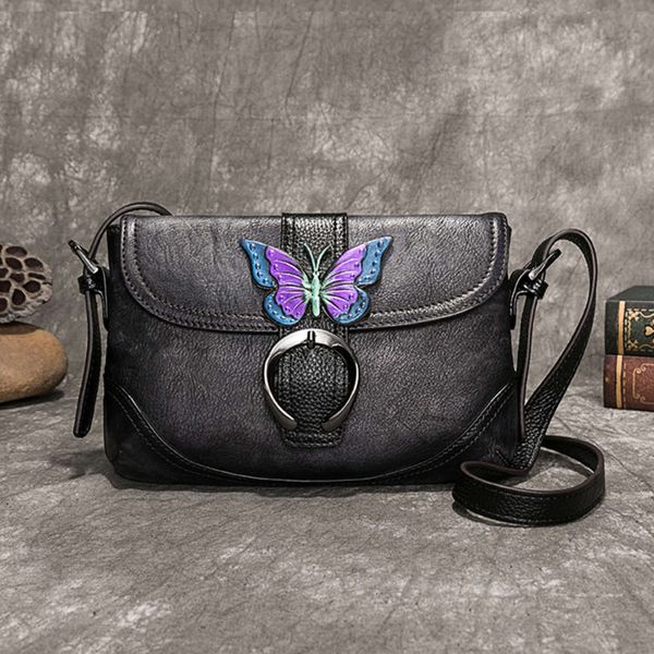 

chinese style embossed hand painted new one shoulder messenger women's bag