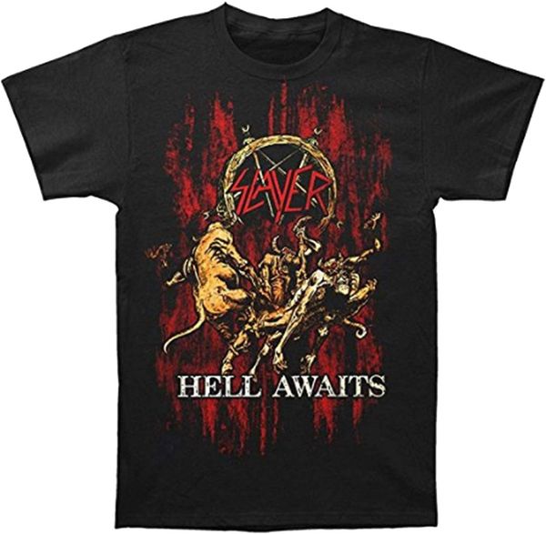 

merchandising slayer hell awaits blood short sleeve t shirt women large large, black tee shirt custom graphic sport hooded sweatshirt hoodie