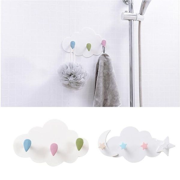 

raindrop cartoon viscose hook in the bathroom wall adhesive borders wall-mounted door behind coat hook wall row hook sqcaxt