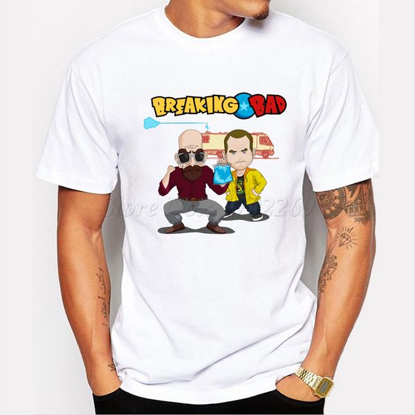 

the breaking bad z funny short sleeve casual male hipster fashion walter white and jessie cartoon printed tee sweatshirt hoodie t shirt