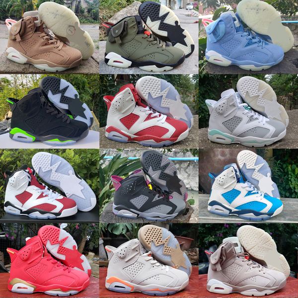 

2022 6s basketball shoes jumpman 6 unc white midnight navy british khaki olive black cat bordeaux bred tinker mens trainers sports sneakers