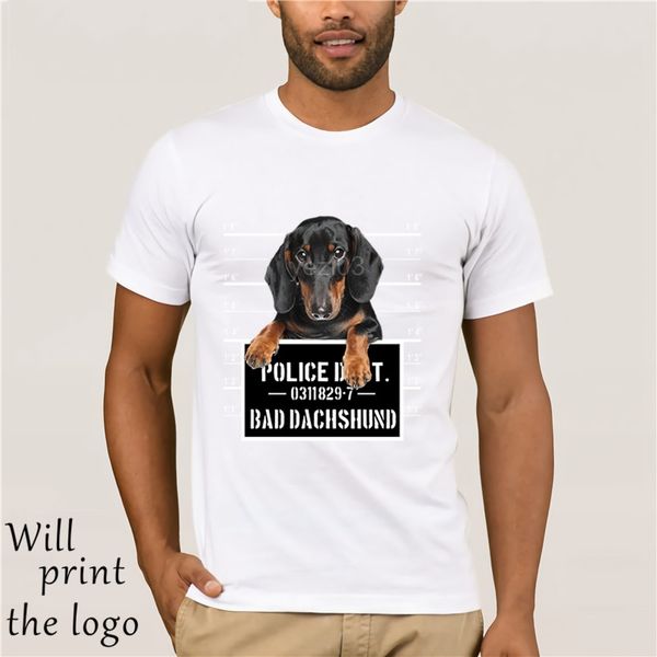 

funny bad dachshund black wiener dog jail mug smens fashion new arrival simple print man brand hoodie designers t shirts sweatshirt