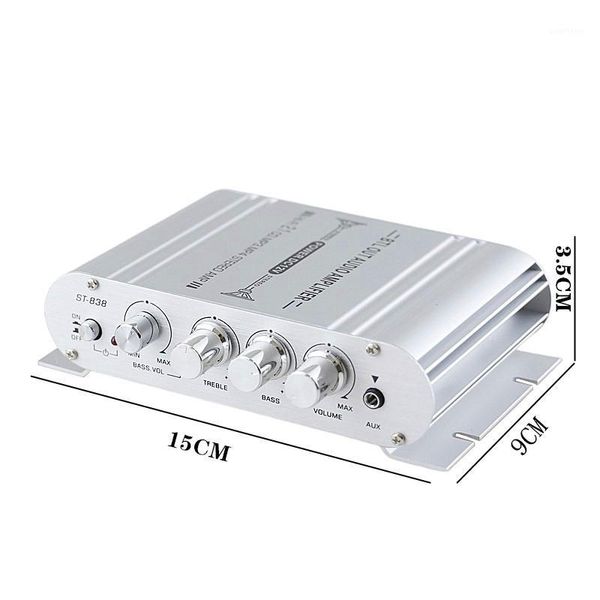 

15*9*3.5mm car audio stereo mp3 radio hifi power 2.1 channel aluminum alloy1
