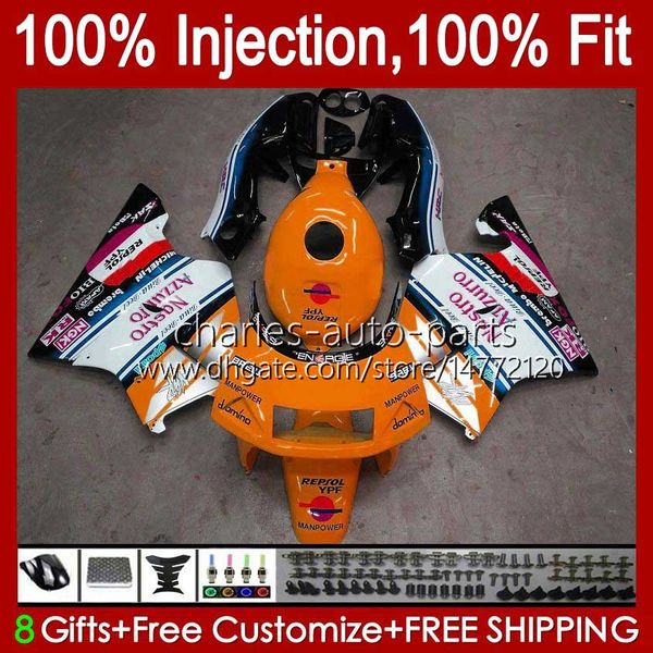 Einspritzung für HONDA MC28 PGM4 NSR250R 102HC.120 NSR 250 250R 94 95 96 97 98 99 NSR250 R 1994 1995 1996 1997 1998 1999 Verkleidungen orange weiß