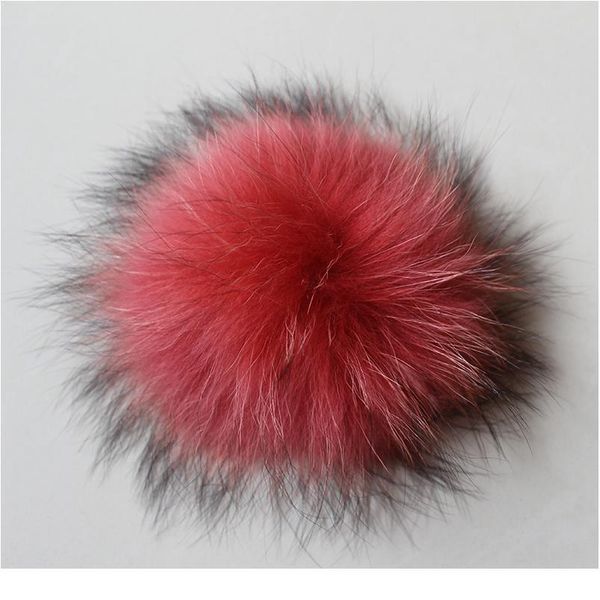 

dankeyisi 5pcs/lot real fluffy fur pompoms nature raccoon fur pom poms mink fur fox pompon for knitted skullies qyldqq