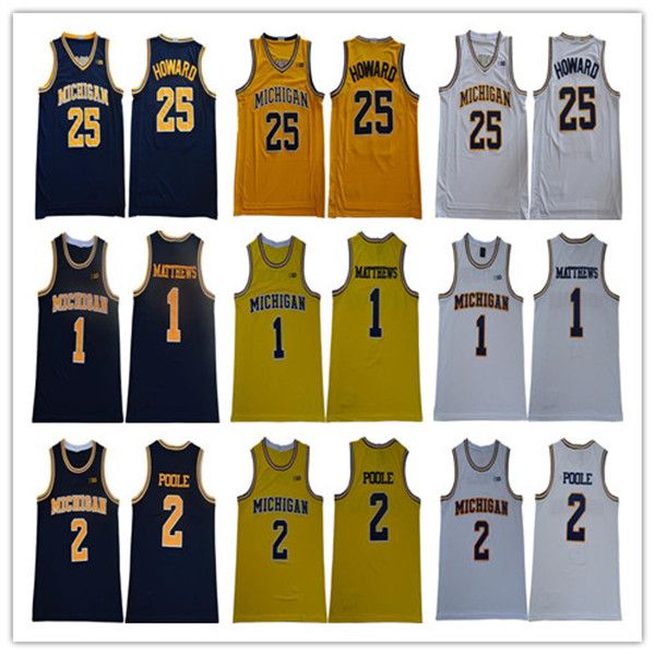 

ncaa michigan wolverines 5 jalen rose jersey chris webber 4 juwan howard 25 1 charles matthews 2 jorda poole college basketball yellow men, Black