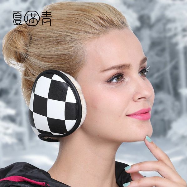 

winter juli thickened men's pu for warm bag earmuff cold proof cover folding ear cap
