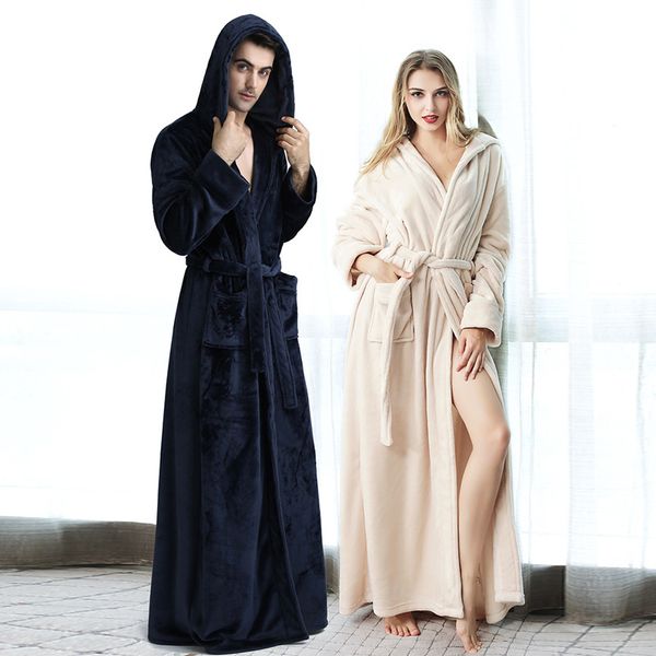 

hoodie winter hooded coats warm slant hooded robe bathrobe sweatshirt fleece pullover blanket for men women