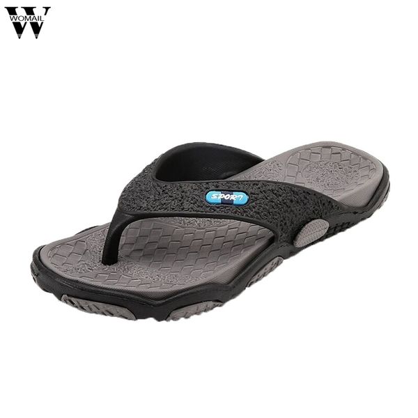 

summer fashion men slippers open toe slippers fashion beach shoes massage bathroom flip flops casual male shoes y200107, Black