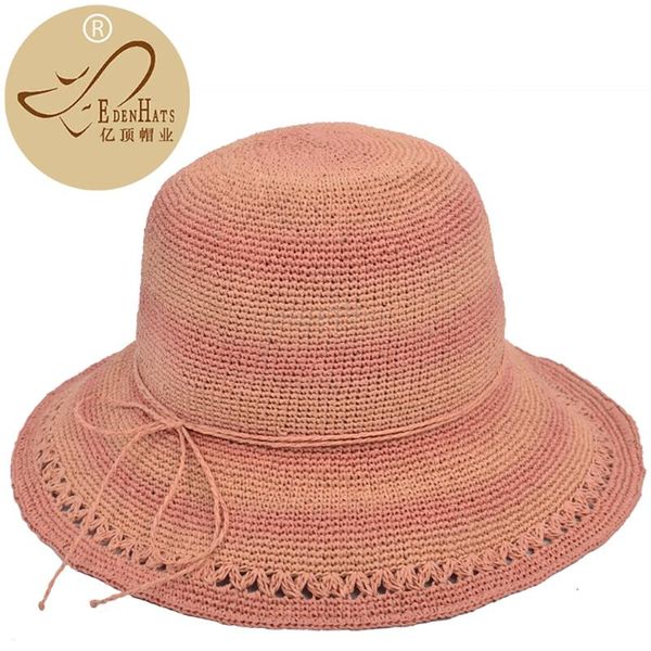 

wide brim hats sun and straw summer s10-4348, Blue;gray