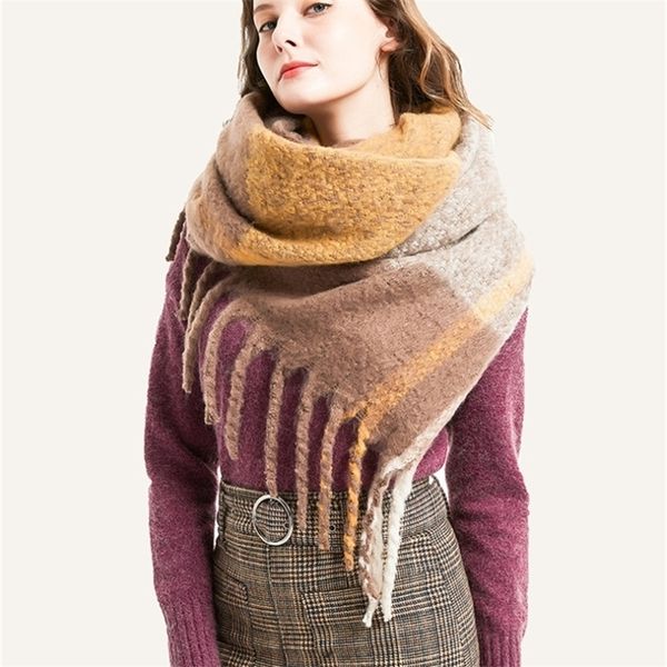 

new autumn/winter olid-colored shawl scarves women thick tassel scarf 405 y201007, Blue;gray