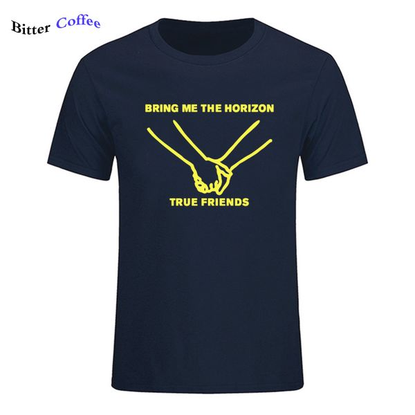 

new bring me the horizon true friends print hip hop short sleeve man funny sport hooded sweatshirt hoodie men t shirt