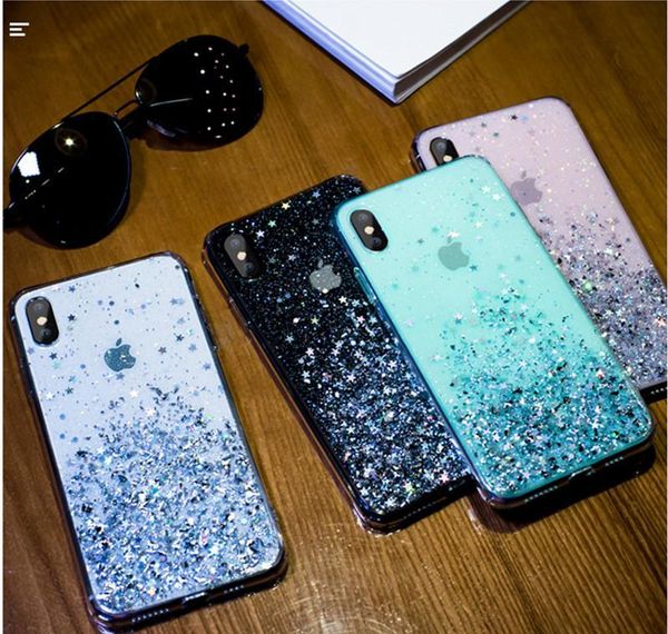 

luxury bling glitter phone case for iphone 11 pro x xs max xr soft sil cover for iphone 7 8 6 6s plus tr jllnxi dh_niceshop