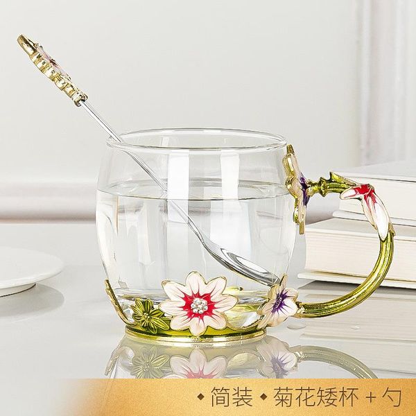 

однослойного glass fashion tea student coffee cup gift рельефный цветочная пара бытовой жаропрочный bbyjfs xmh_home