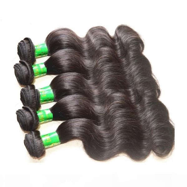 

unprocessed 10a indian vingin human hair bundles body wave 5pcs 500g lot remy human hair extension weave cut from one donor, Black