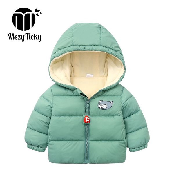 

new winter children cashmere coat bear parkas baby girls thicken warm clothes toddler down jacket kids boy cotton outerwear 201102, Blue;gray