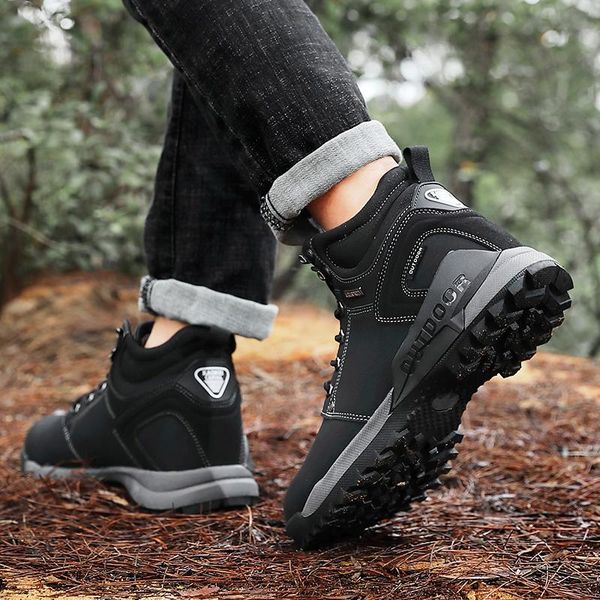 

for footwear mens boots leather hombre sports man shoe sneaker mens sport new zapatos winter invierno flat zapatillas, Black