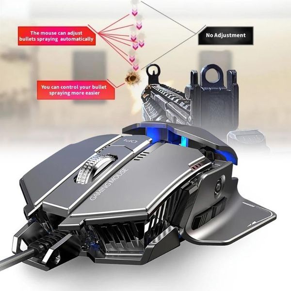 

mice adjustable dpi usb wired macro programming gaming mouse 6 buttons rgb backlight for lappc optical players professional1