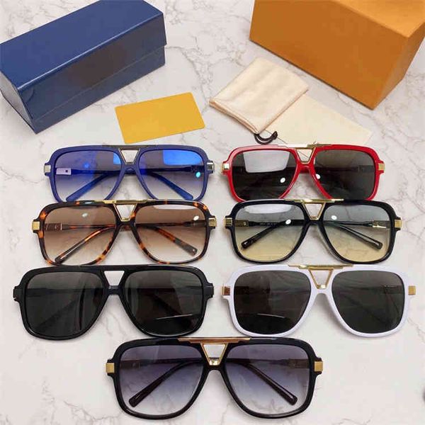 

2022 factory wholesale plate sunglasses trendy women's net red same fashion street spersonalized box men's z0932, White;black