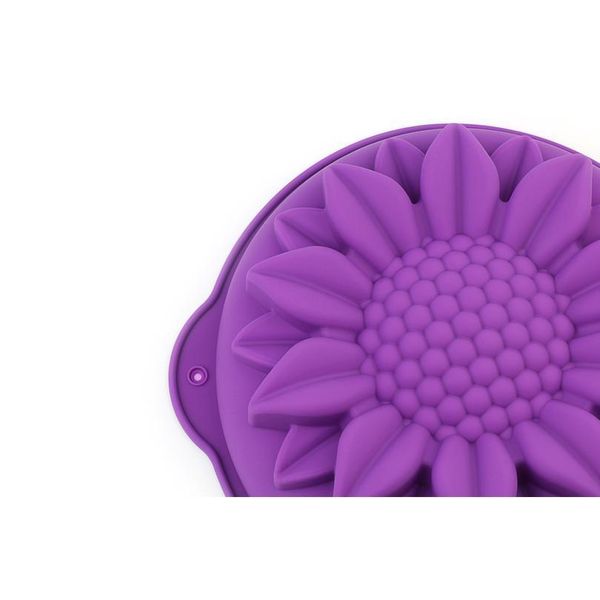 

sile cake flower pan 10inch cake mold sunflower bakeware baking tools chiffon round pizza large with anti-scaldin jllrwk